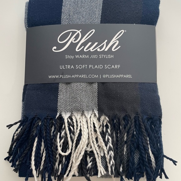 Plush Apparel Ultra Soft Plaid Scarf - Picture 6 of 7